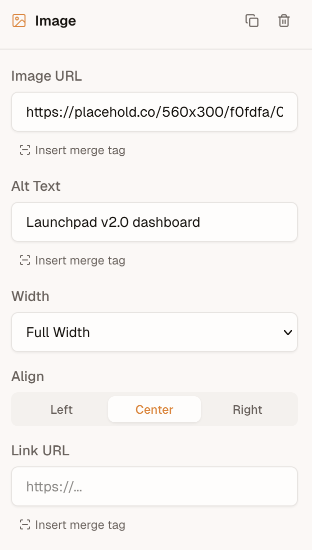 Image block fields